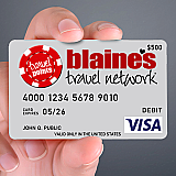 Blaine's Travel Club Visa Debit Card