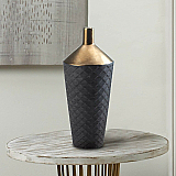Black and Gold Porcelain Decorative Vase