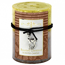 Scented Pillar Candle - 3X4 Roasted Chestnut