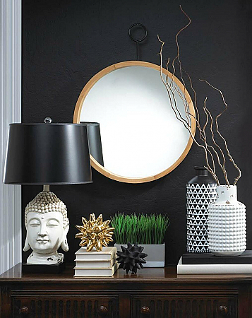 Black & White Buddha Table Lamp