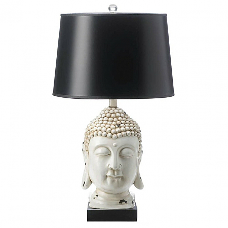 Black & White Buddha Table Lamp