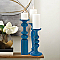 Artisan Wood Candle Holder - Carmona Blue