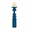 Artisan Wood Candle Holder - Casares Blue