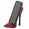 Sparkly High Heel Shoe Phone Holder - Red