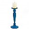 Artisan Wood Candle Holder - Cadiz Blue