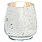 Distressed Silver Mercury Glass Candle Holder - 6.5 inches